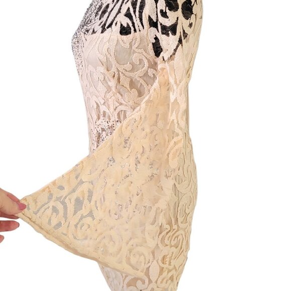 Free People The North Star Dress White Cream Starburst Lace Dress NWOT - Picture 7 of 16